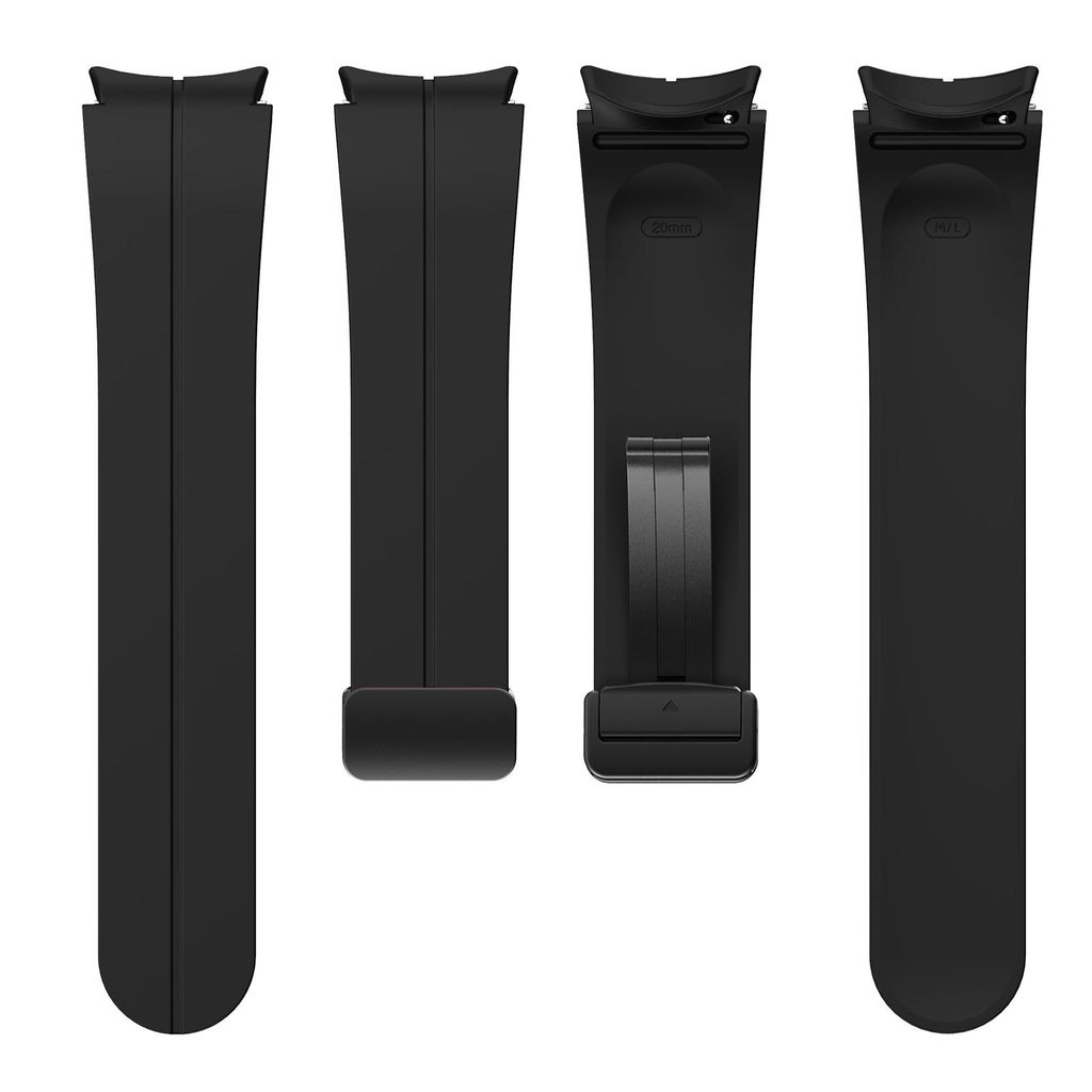 Samsung Galaxy Watch 7/6/5 -kellonranneke silikonimagneettisoljella – musta
