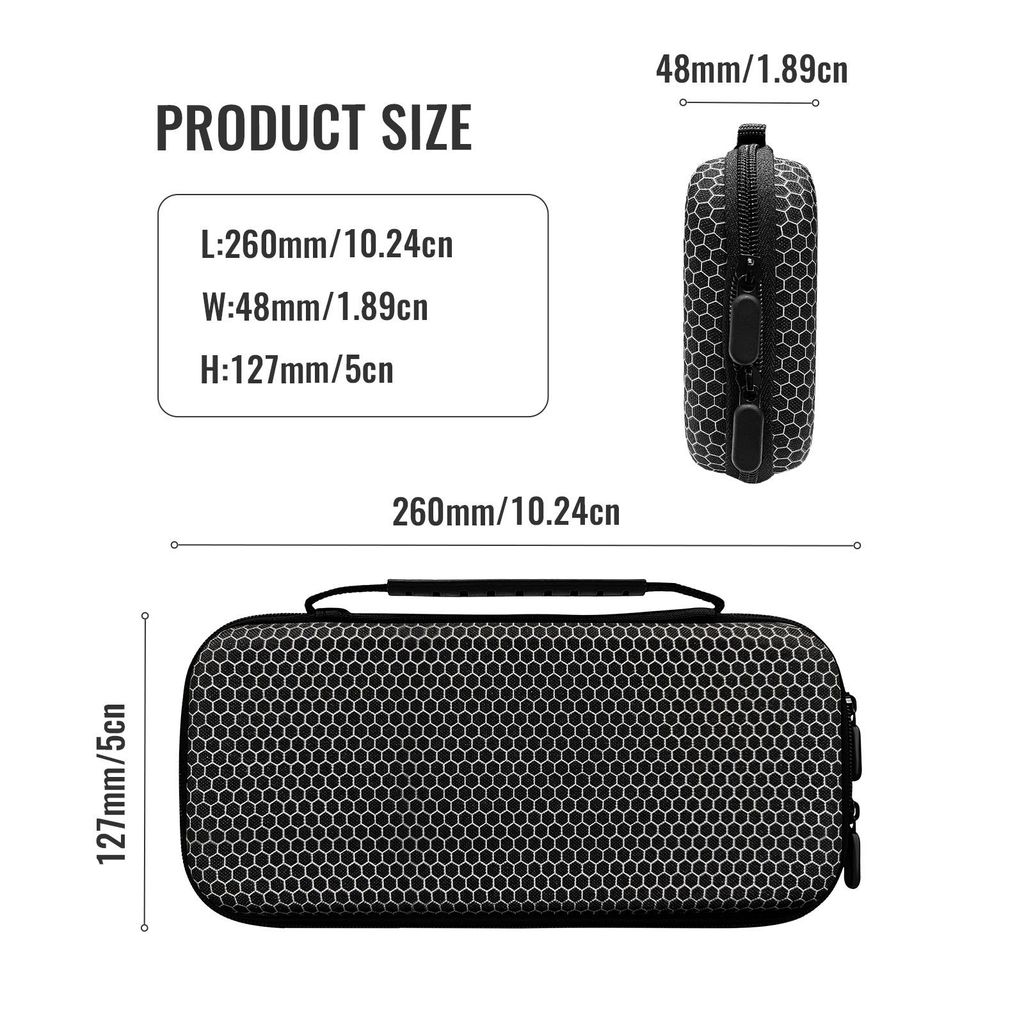 Iskunkestävä säilytyskotelo Nintendo Switch 2:lle – musta