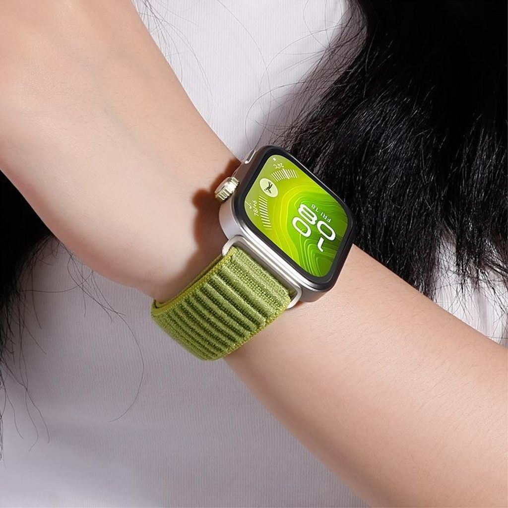 Apple Watch 42/44/45/46/49mm nailonranneke – Musta