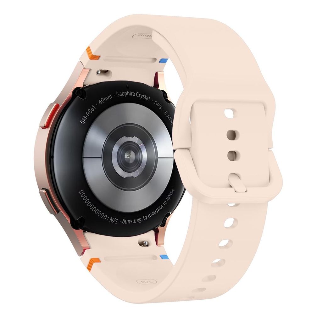 Samsung Galaxy Watch7 44mm Silikoniranneke Kellolle + Näytönsuoja - Vaaleanpunainen