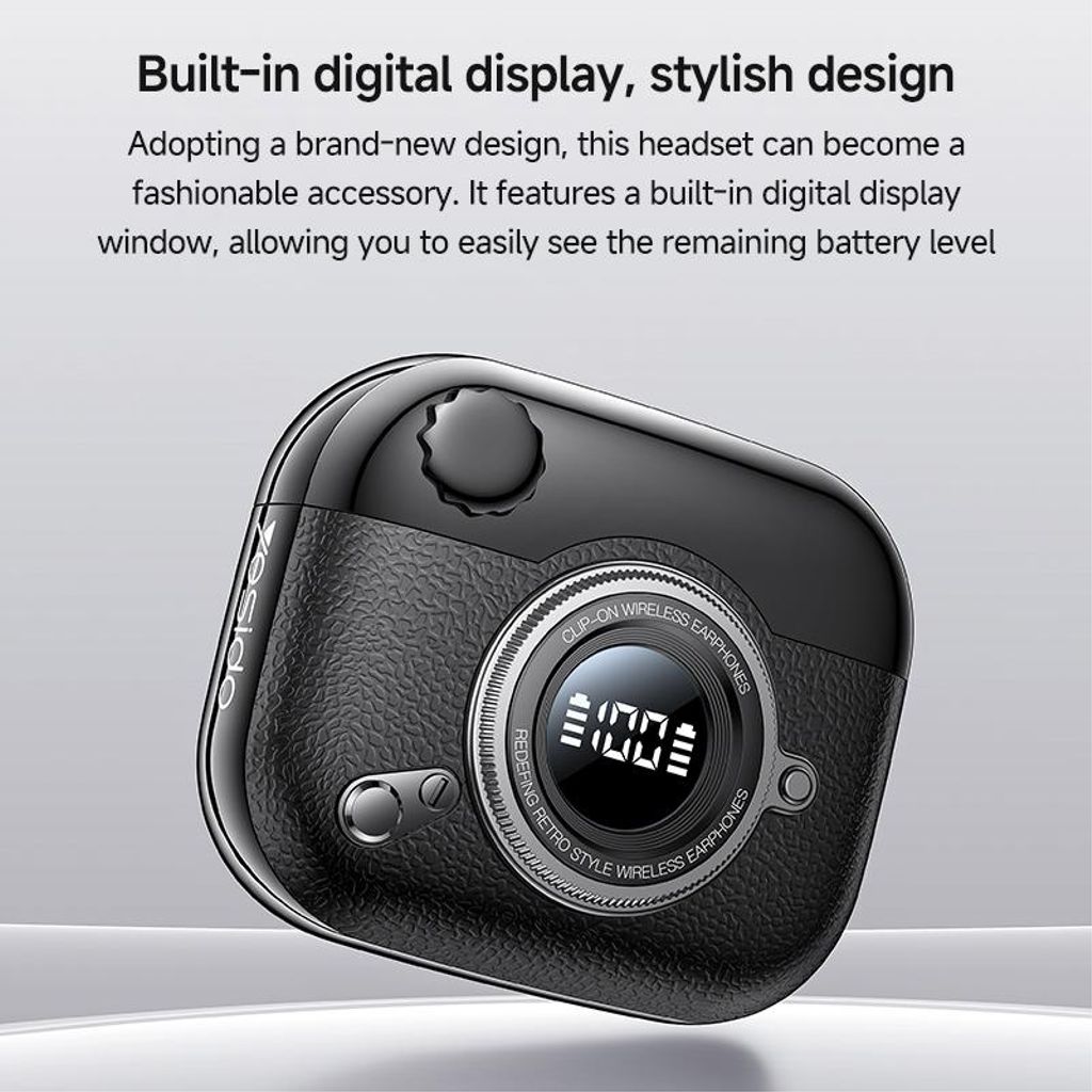 Yesido YSP31 Clip-on avoimet korvakuulokkeet OWS langattomat Bluetooth-kuulokkeet - musta