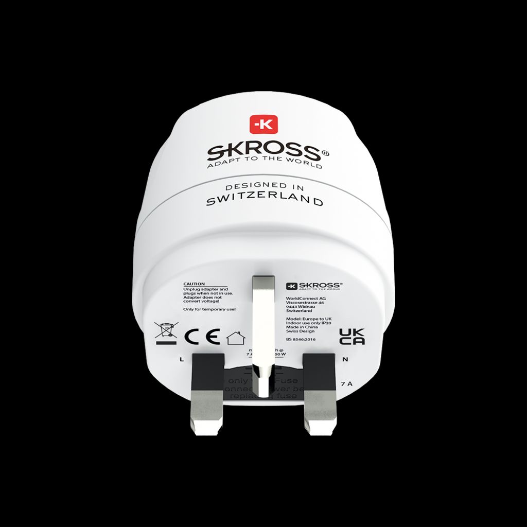 SKROSS reiseadapter Europa til Storbritannia