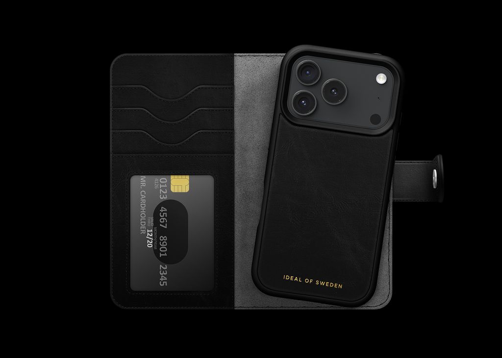 iDeal of Sweden iPhone 17 Pro Magnet Wallet - Black