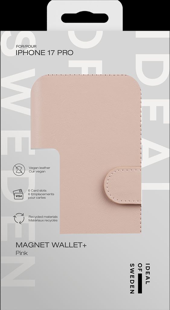 iDeal of Sweden iPhone 17 Pro Magnet Wallet - Pink
