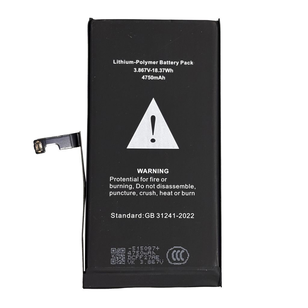 iPhone 15 Plussan suurikapasiteettinen akku - 4750 mAh
