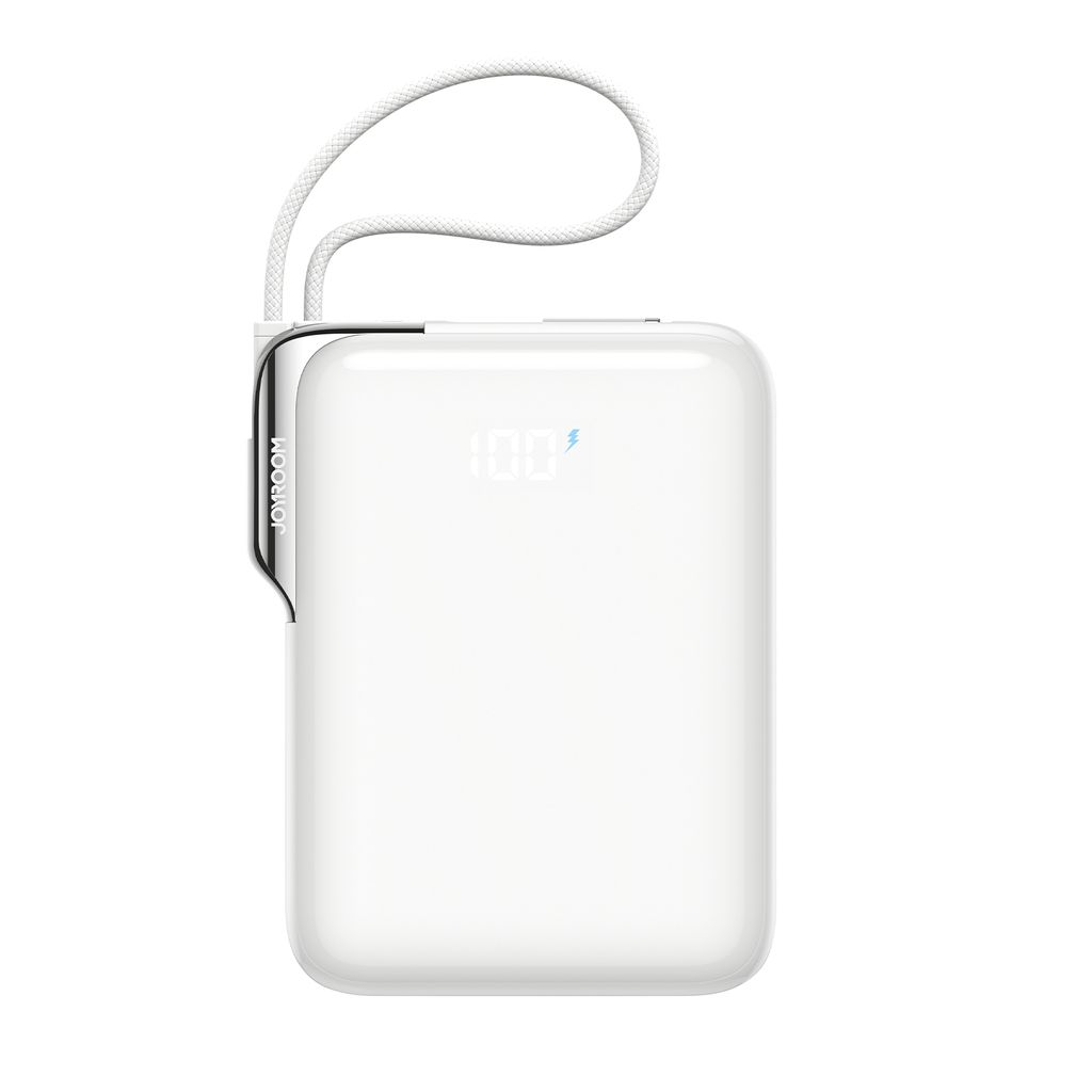 Joyroom JR-PBF27Pro Varavirtalähde 10000mAh 30W USB-C/Lightning-kaapelilla - Valkoinen