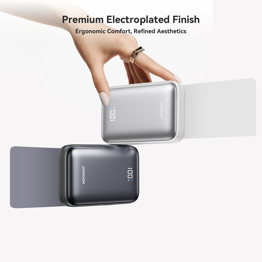 Joyroom JR-PBF29 Mini-Powerbank 20000mAh 22,5W mit zwei Kabeln – weiß