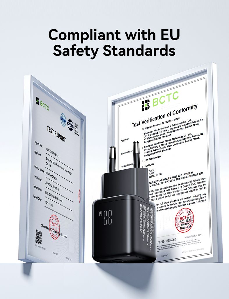 Joyroom JR-TG7 dobbel lader 33W + A9 USB-C-kabel 60W 1m – svart