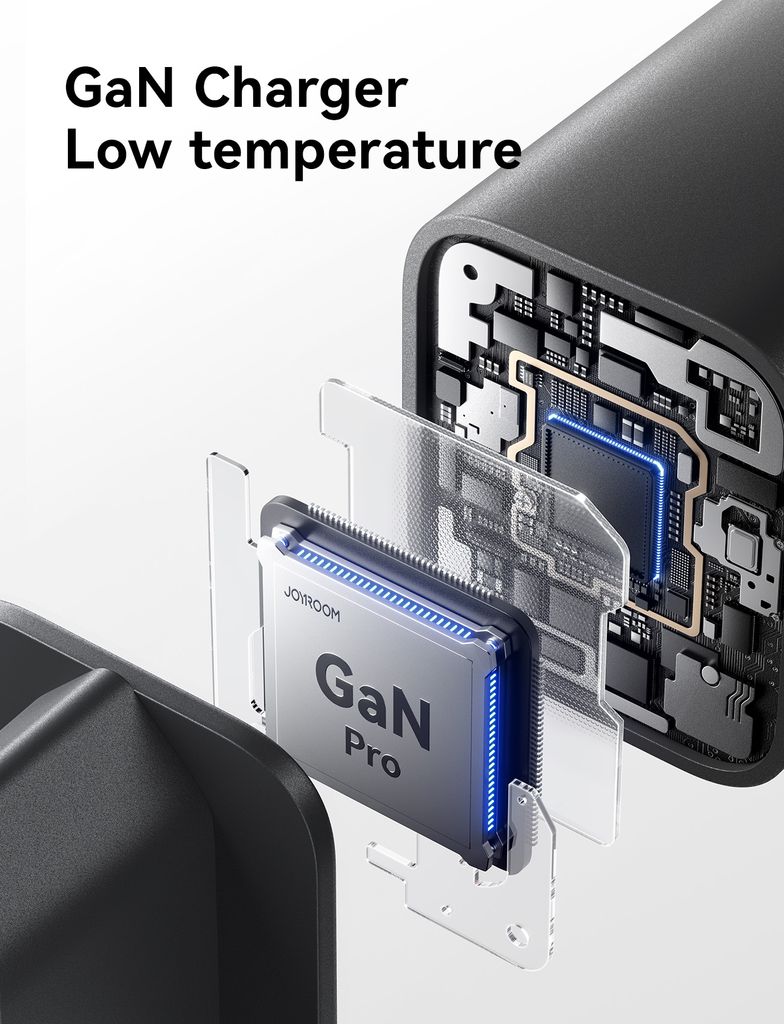 Joyroom JR-TO1 45W GaN Laddare 2x USB-C/1x USB-A – Svart