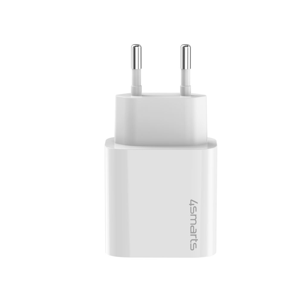 4Smarts Duos GaN Snabbladdare 30W PD USB-C/USB-A – vit