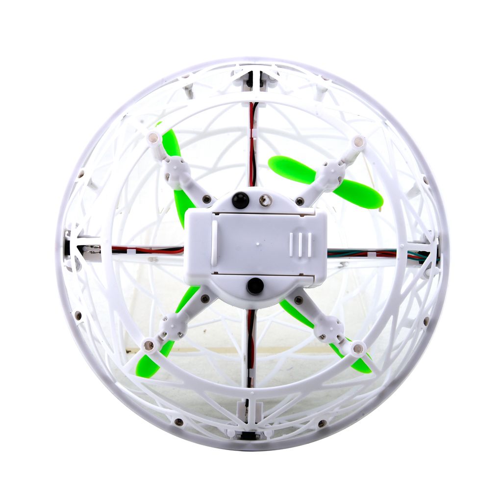 Gear4Play Ball Drone Radiostyret Legetøj med LED Lys - Hvid