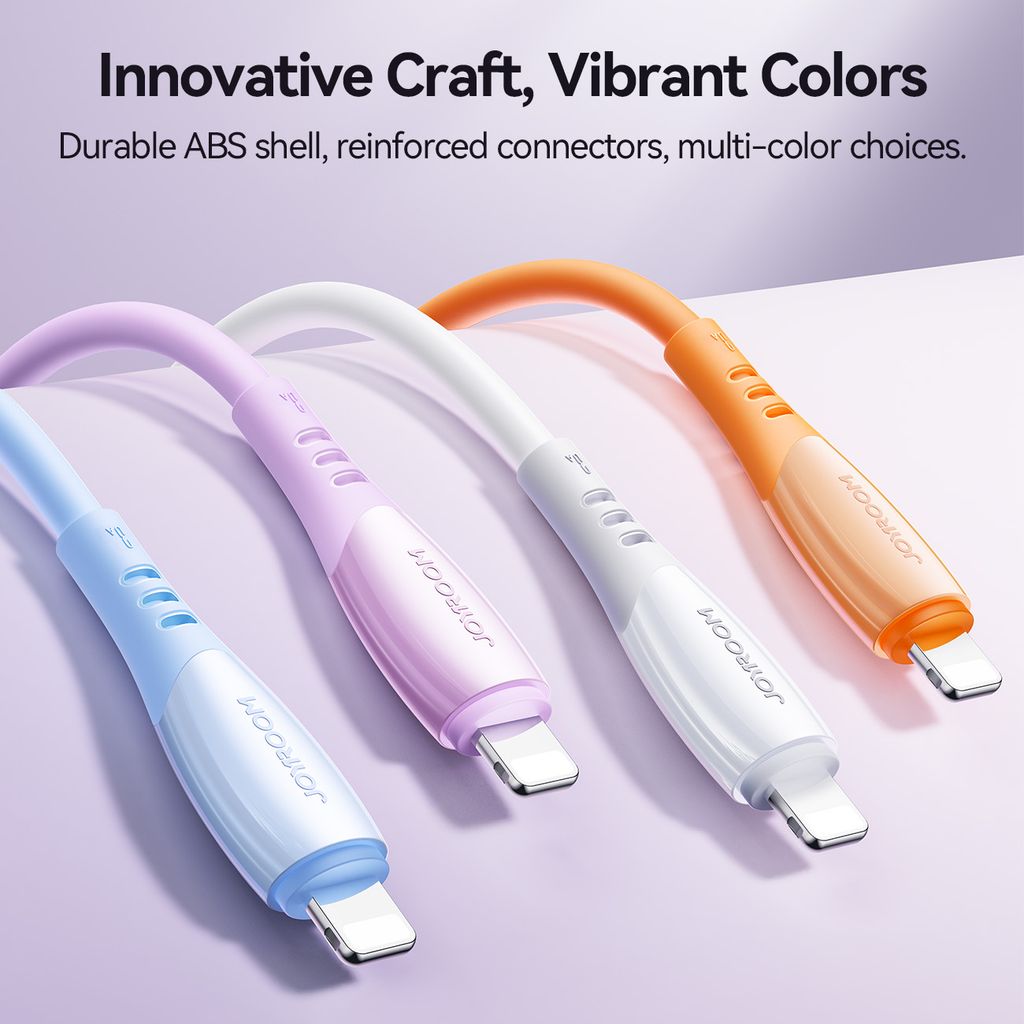 Joyroom S-A59 3A hurtigladekabel USB-A til Lightning 1,2m – Lilla