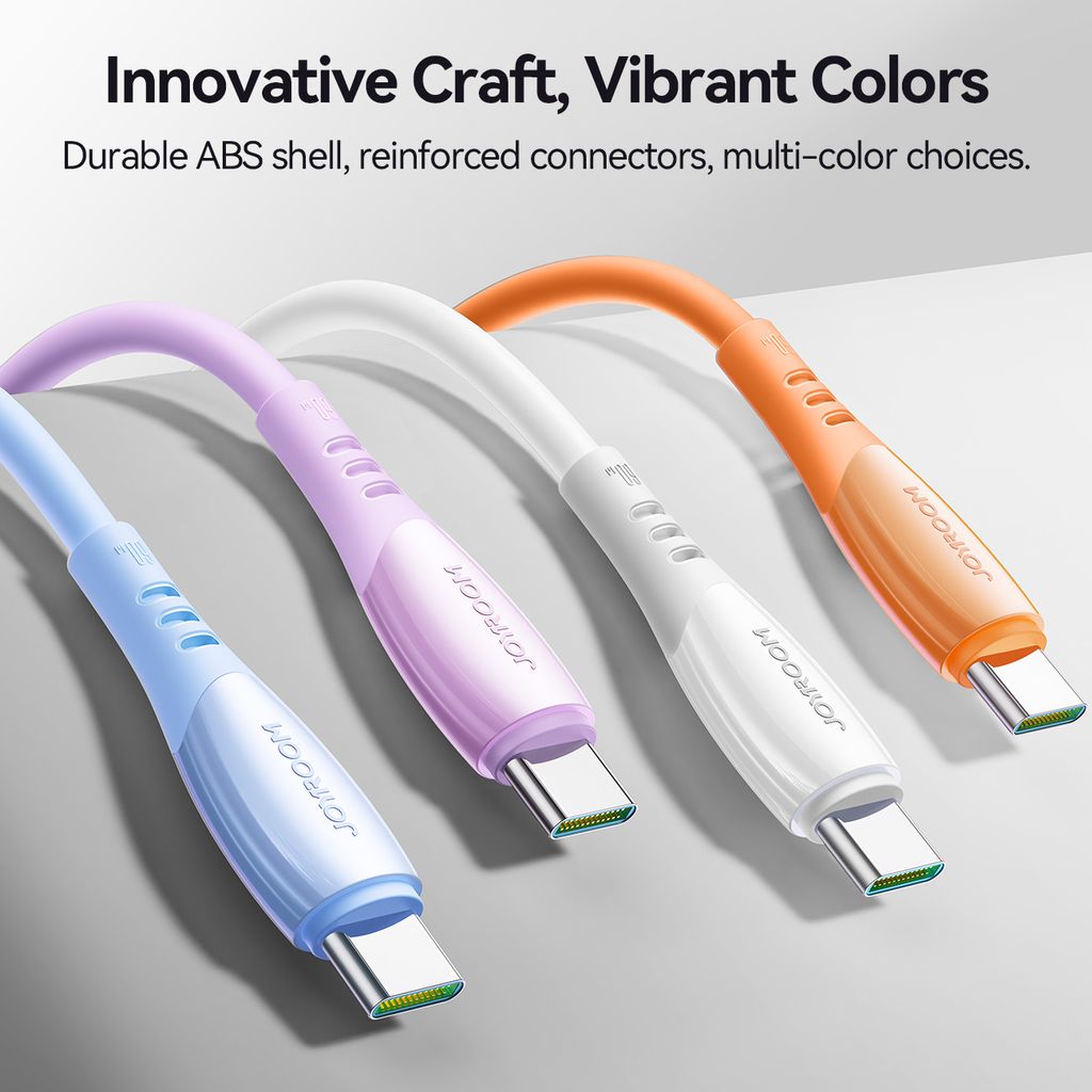 Joyroom S-A59 hurtigladekabel USB-C til USB-C 60W 1,2 m – hvit