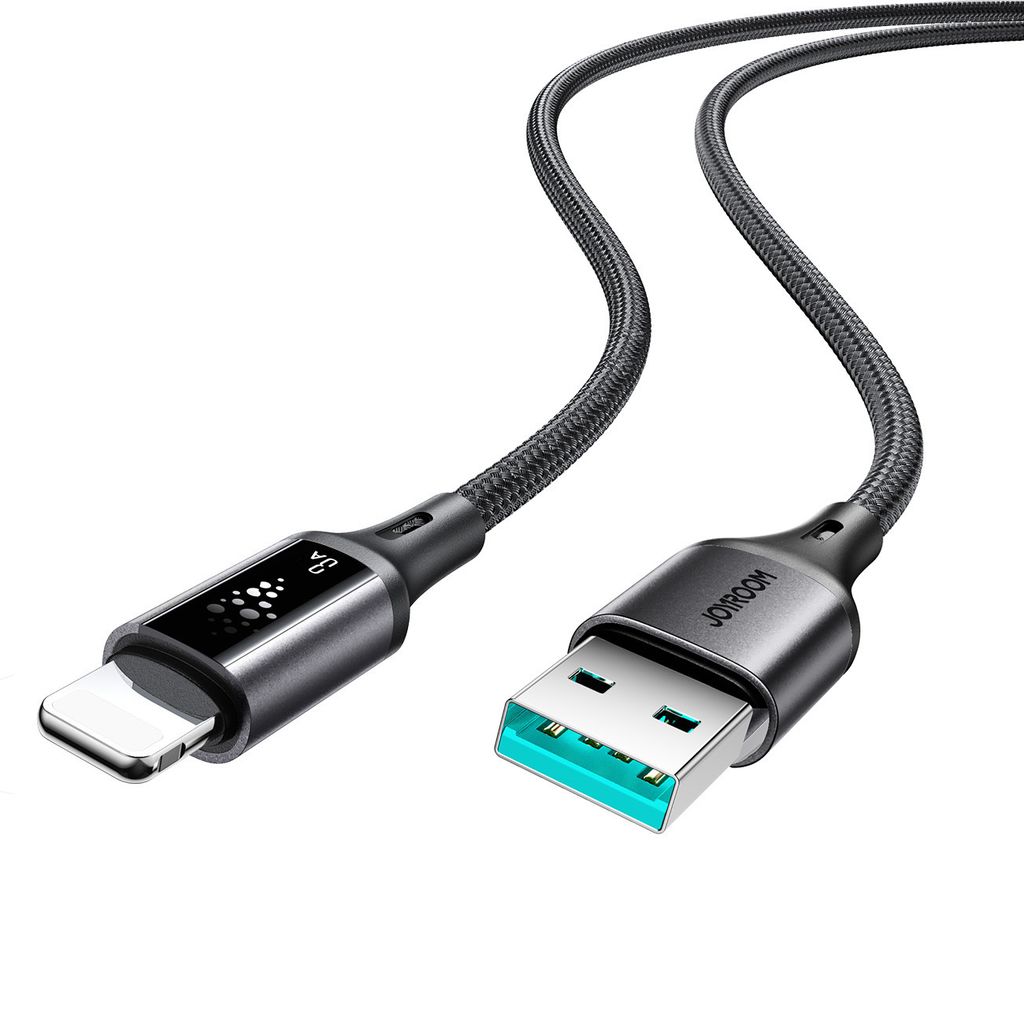 Joyroom S-A60 Pikalatauskaapeli USB-A - Lightning 3A – 1,2 m, Musta