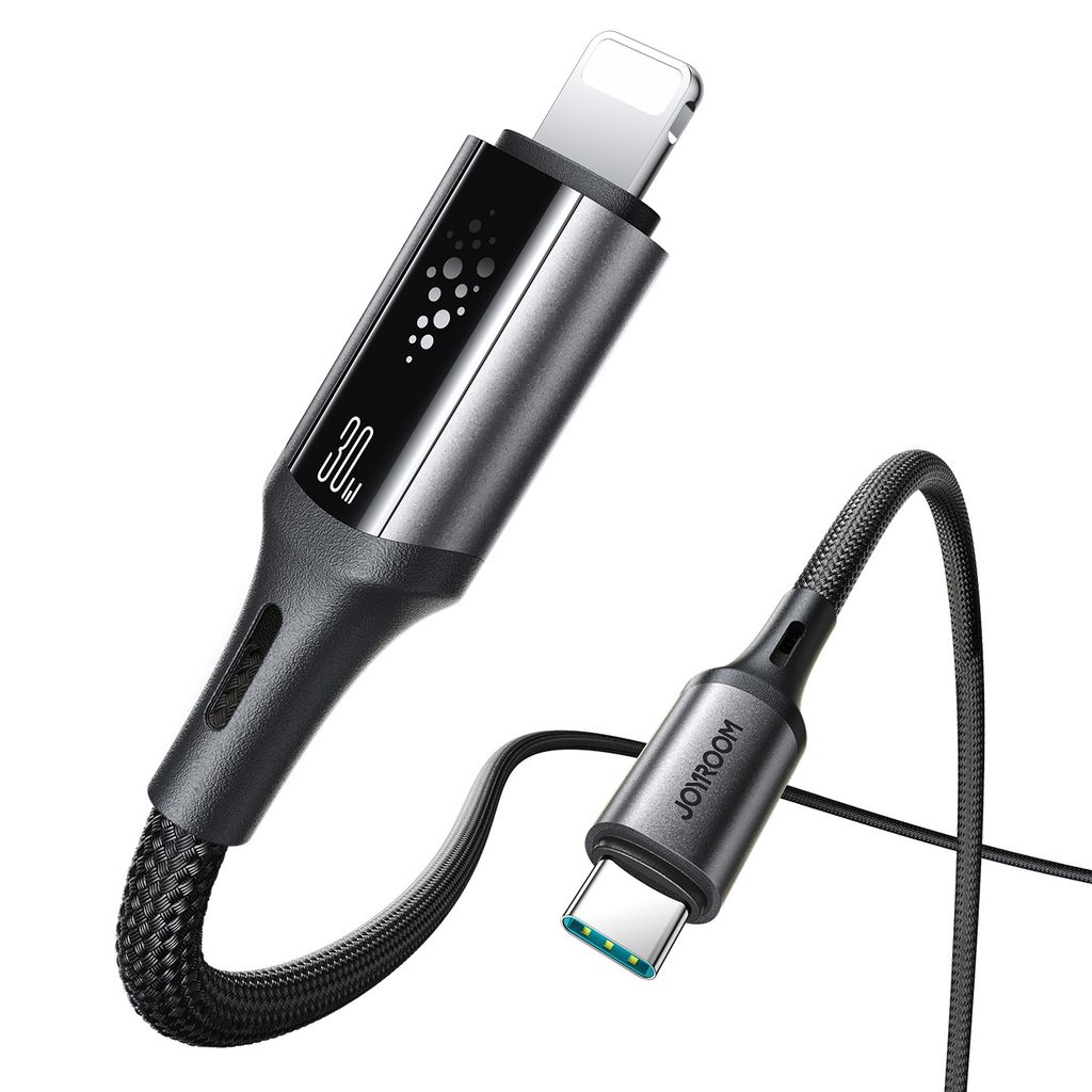Joyroom S-A60 Pikalatauskaapeli USB-C - Lightning 30W – 1.2 m, Musta