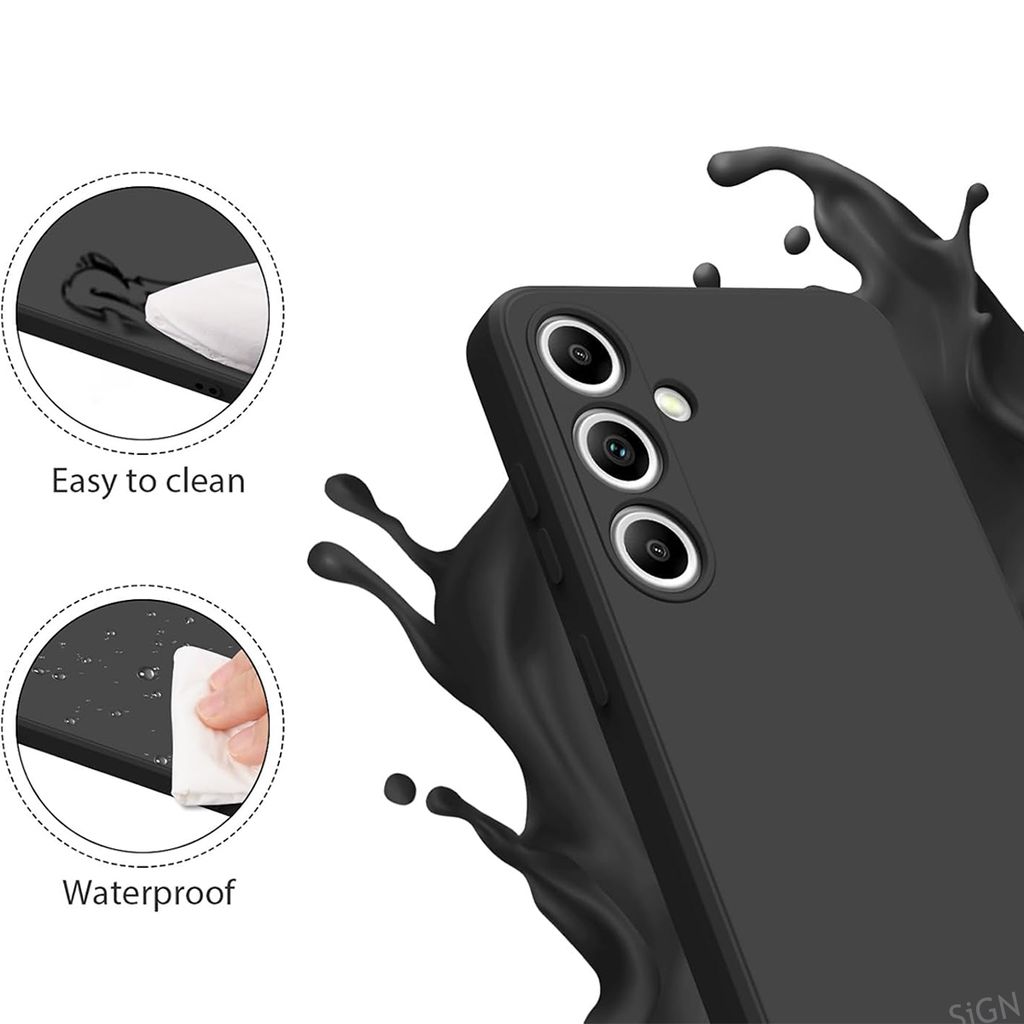 SiGN Liquid Silicone kuori Samsung Galaxy S26 - Musta