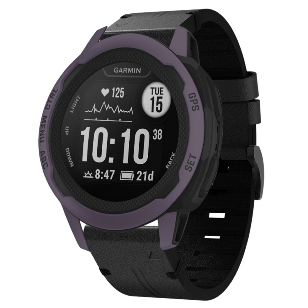 Garmin Instinct 2S Urrem i læder med stålspænde - Sort