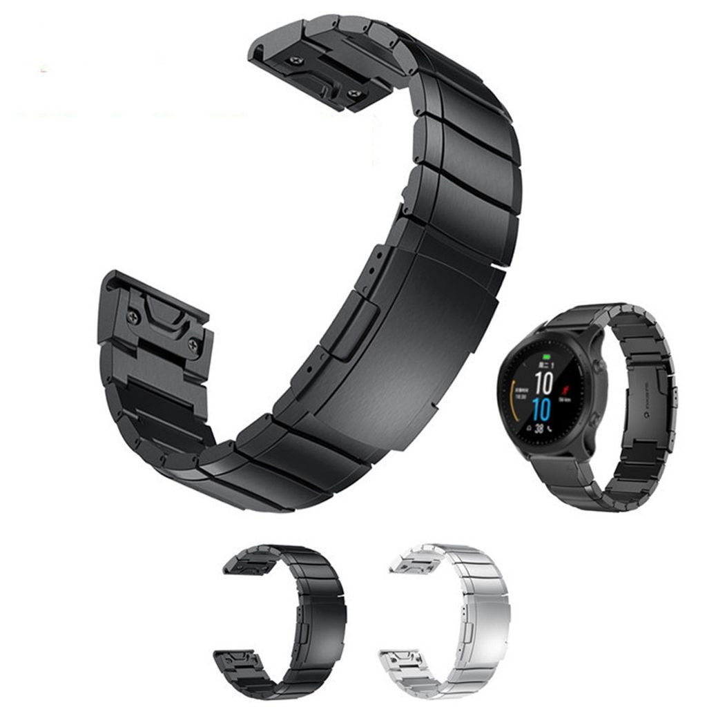 Garmin Fenix 6 Pro Klokkereim Rustfritt Stål – Svart