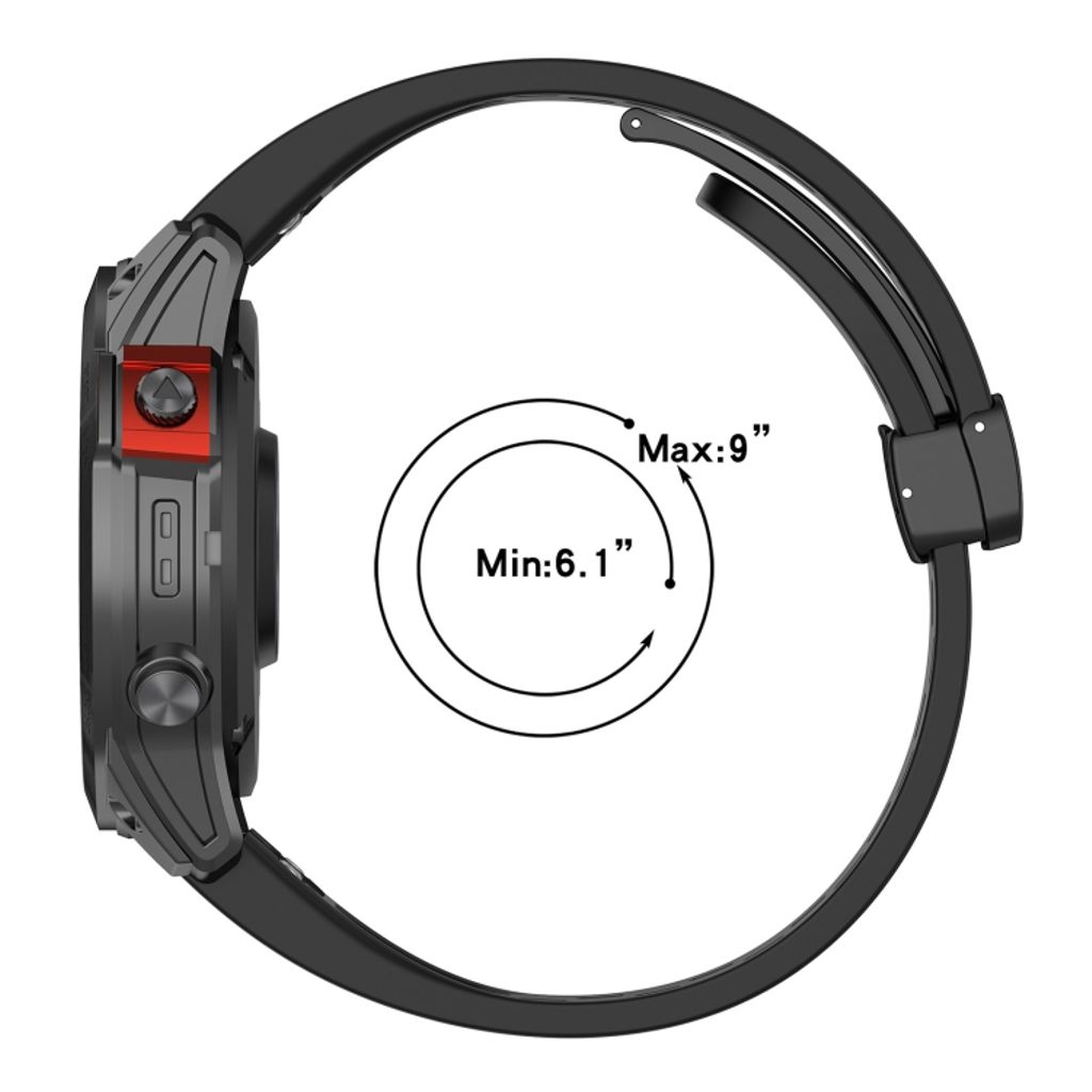 Garmin Fenix 7X Pro Klokkereim i silikon ensfarget - Blå
