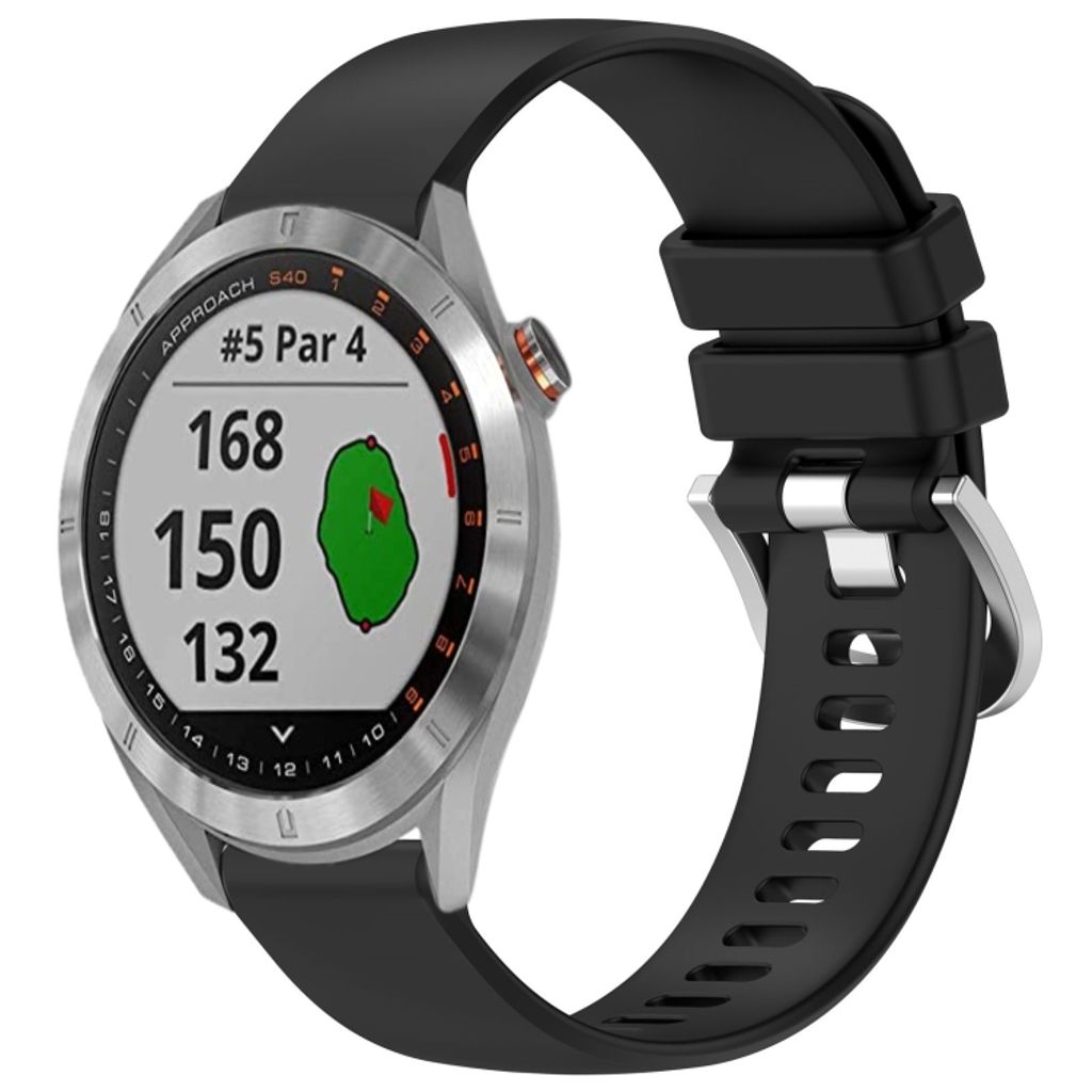 Garmin Approach S40 Urrem i silikone ensfarvet - Sort