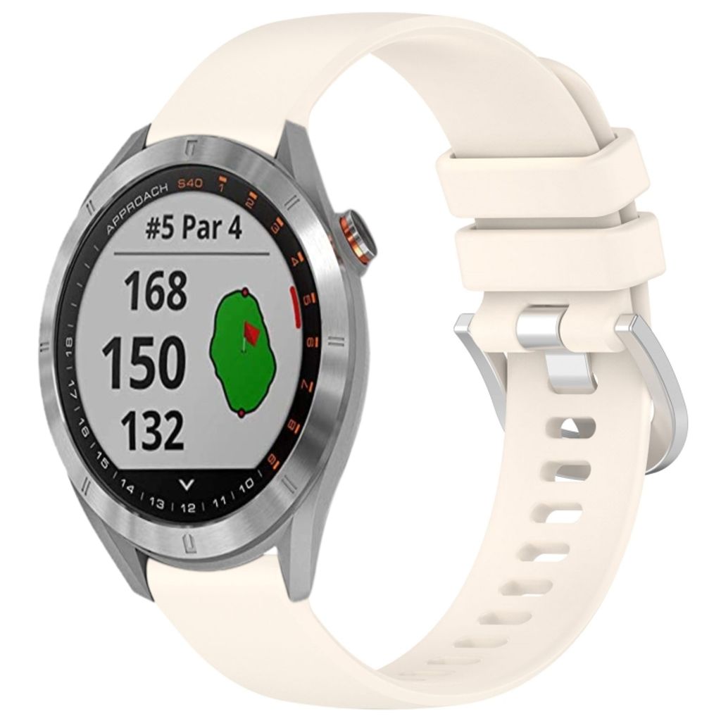 Garmin Approach S40 Urrem i silikone ensfarvet - Hvid