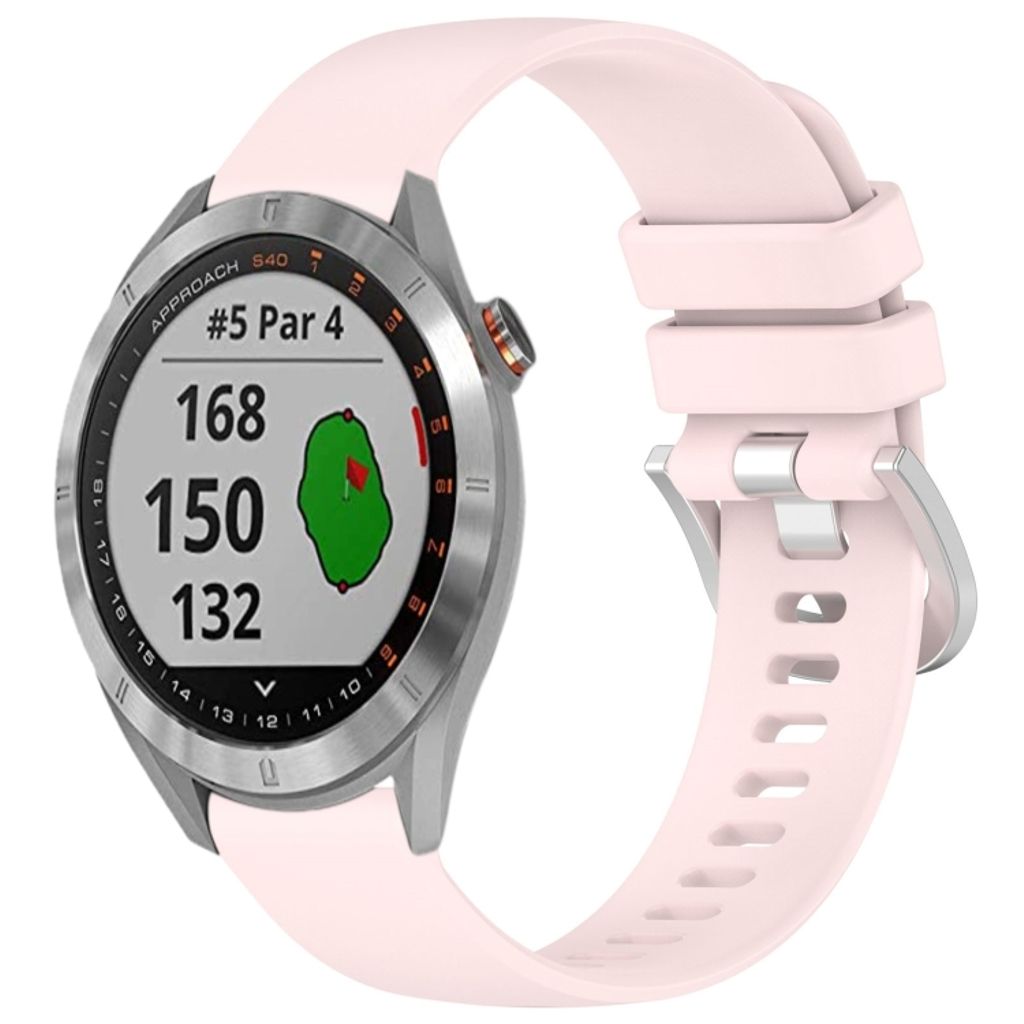 Garmin Approach S40 Urrem i silikone ensfarvet - Lyserød