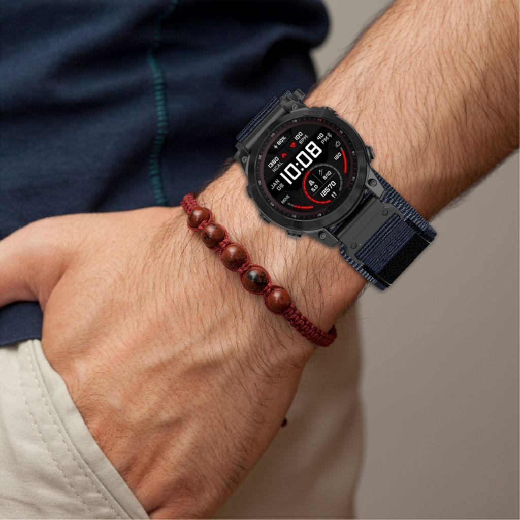 Garmin Fenix 7X Pro 51mm Klokkereim i nylon - Blå