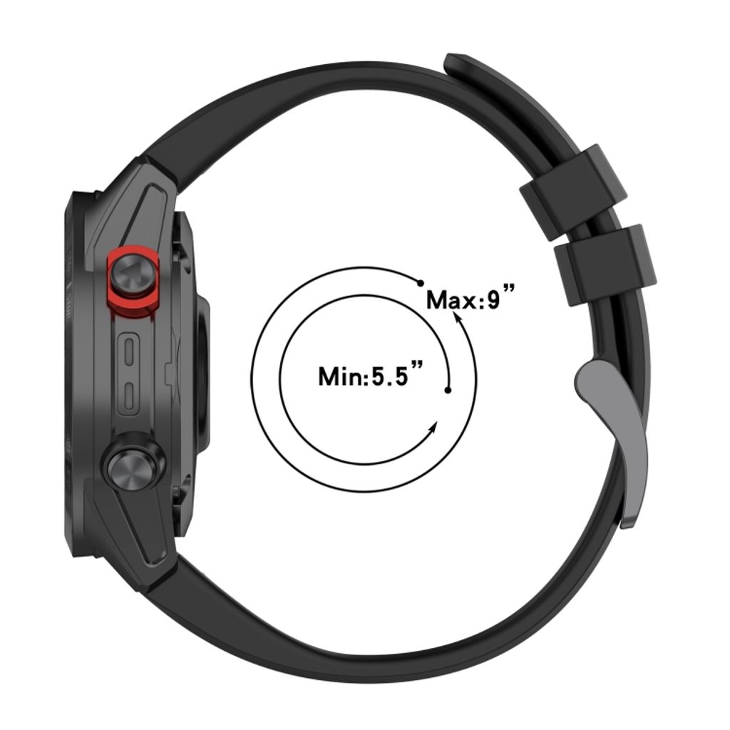 Garmin Fenix E 47mm Klokkereim i silikon tofarget - Blå / Hvit