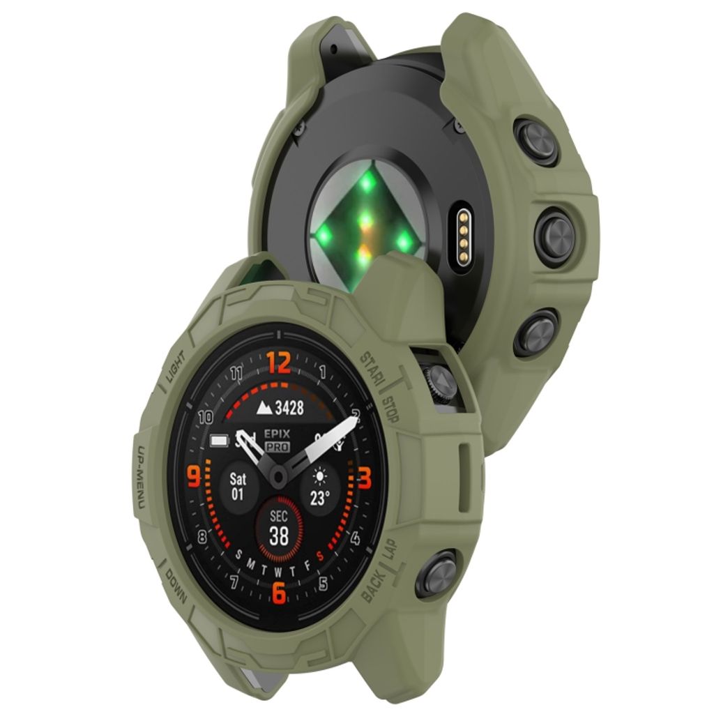 Garmin Fenix E 47mm Kuori puolisuojakotelo - Vihreä
