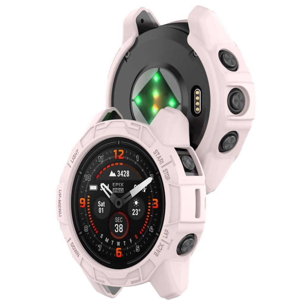 Garmin Fenix E 47mm Kuori puolisuojakotelo - Vaaleanpunainen