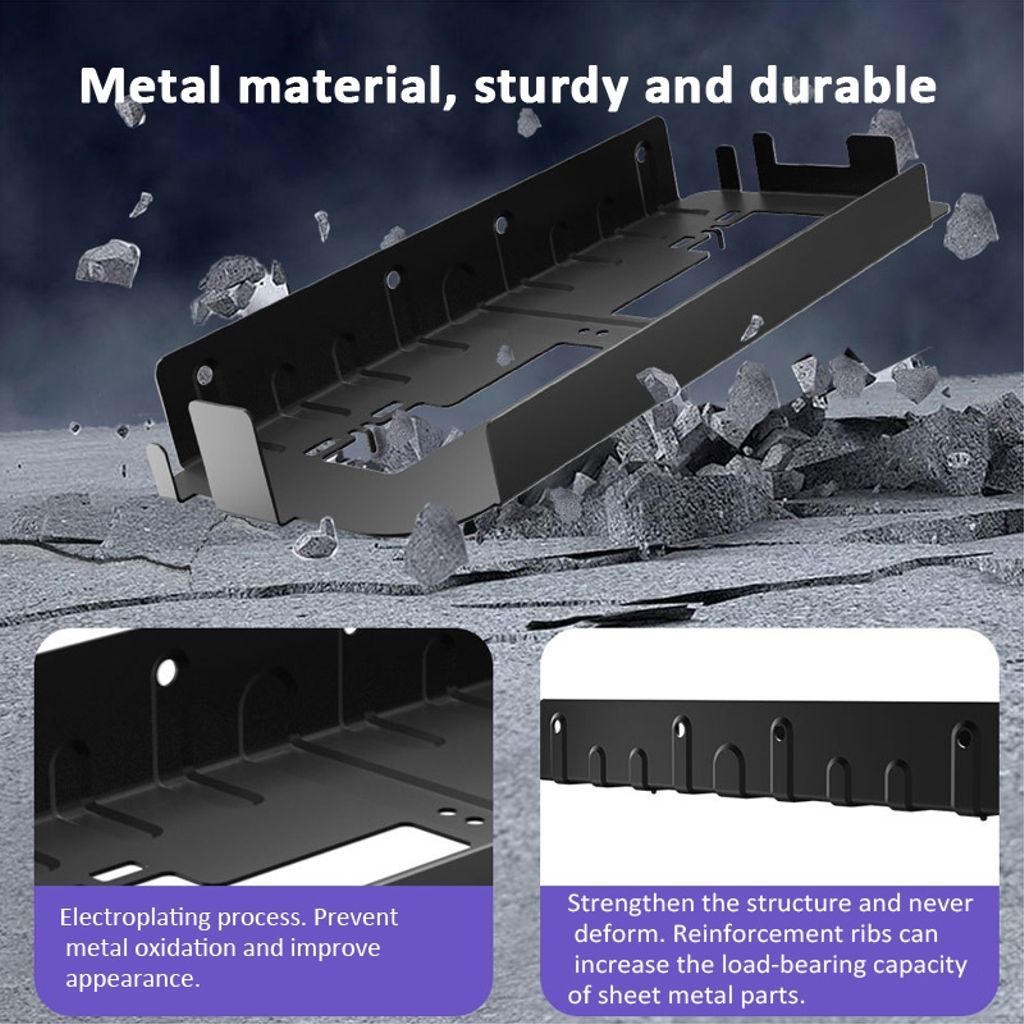 iPlay-seinäteline PlayStation 5:lle + lisävarusteille - musta