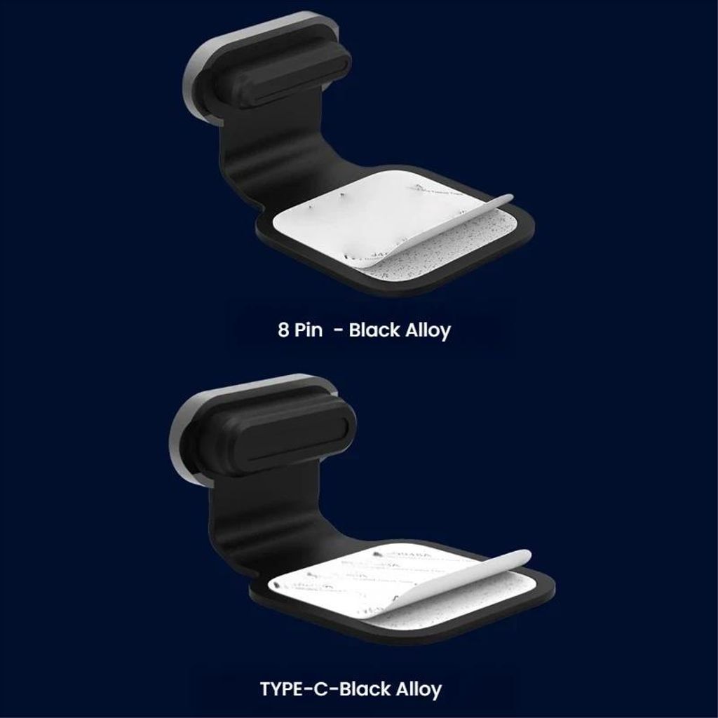 Støvdæksel til USB-C-port, 3-pak – sort