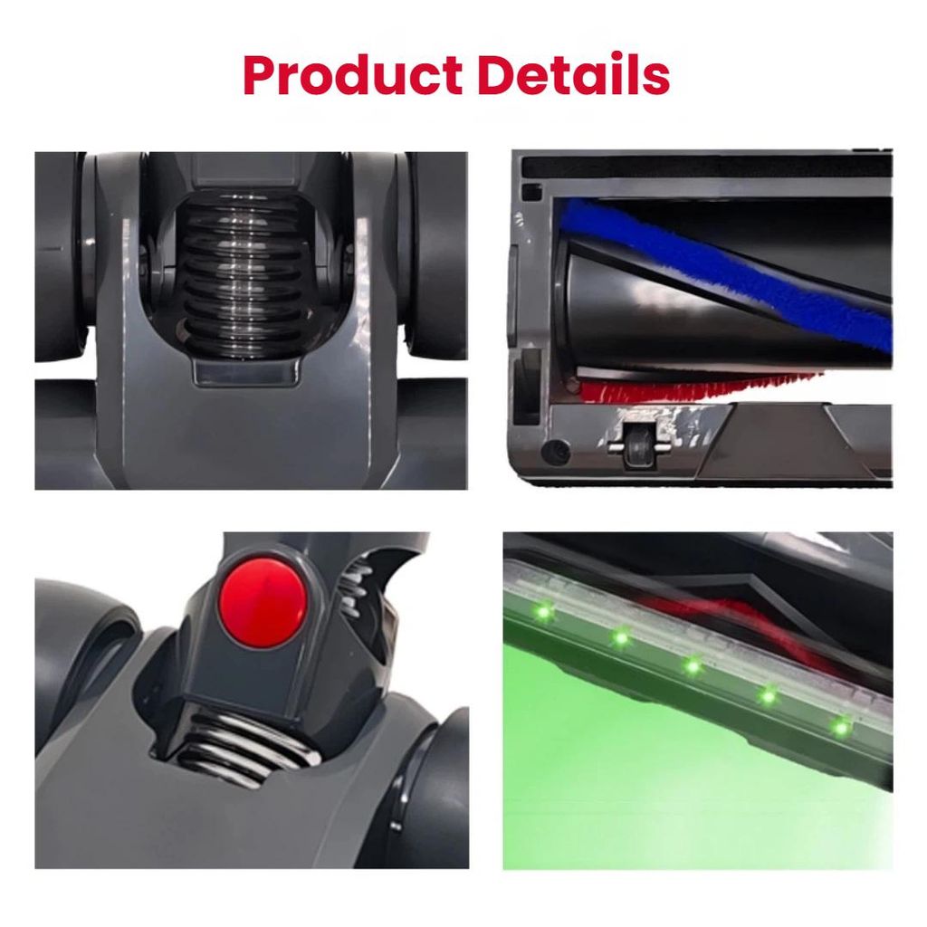 Motorisert gulvmunnstykke med myk børsterull for Dyson V7/V8/V10/V11/V15