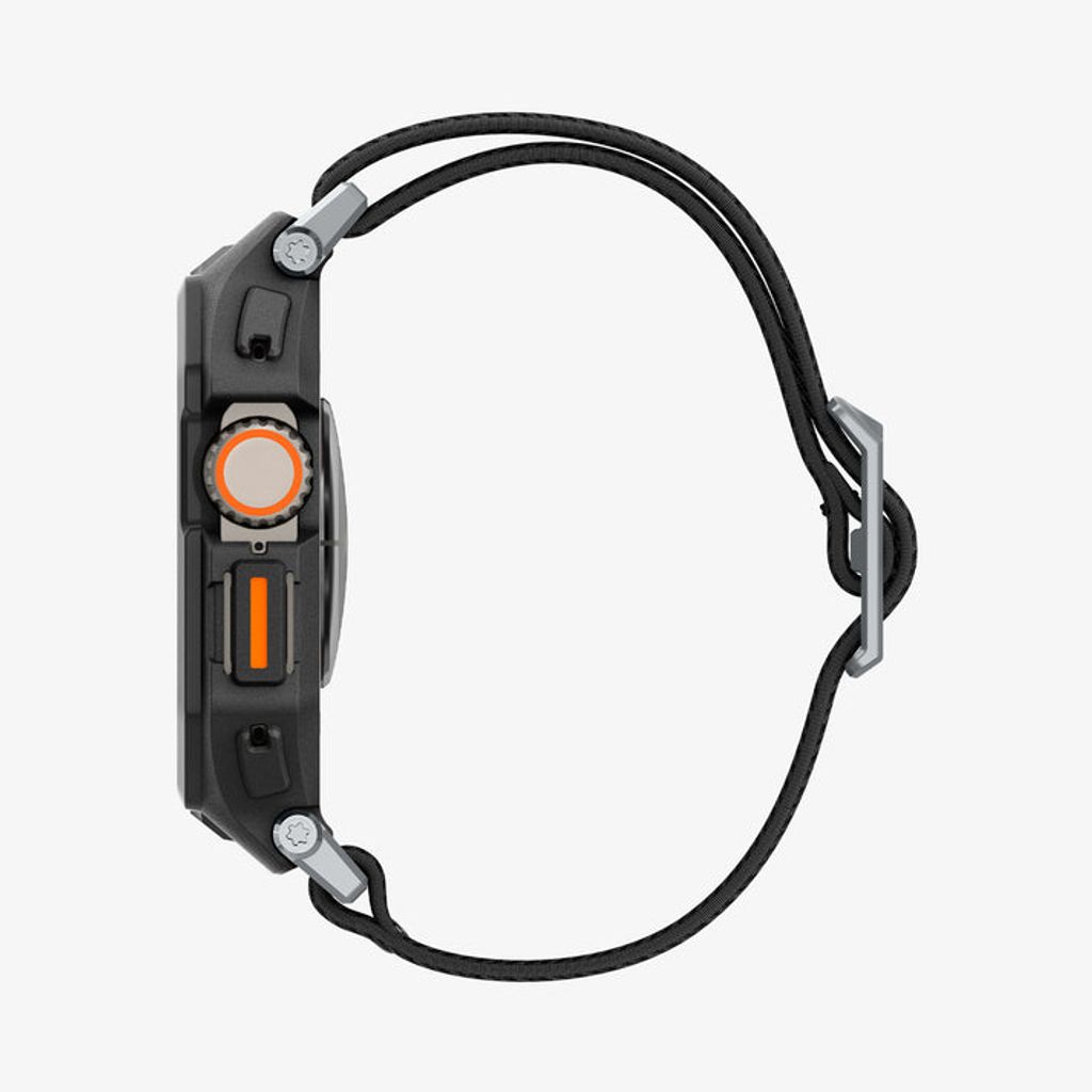 Spigen Apple Watch Ultra 4/3/2/1 49mm Kellonranneke & Kuori Lite Fit Pro näytönsuojalla  - Musta