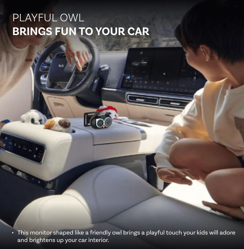 Ottocast Cabin Care Owl trådløs CarPlay-adapter til overvågning - sort