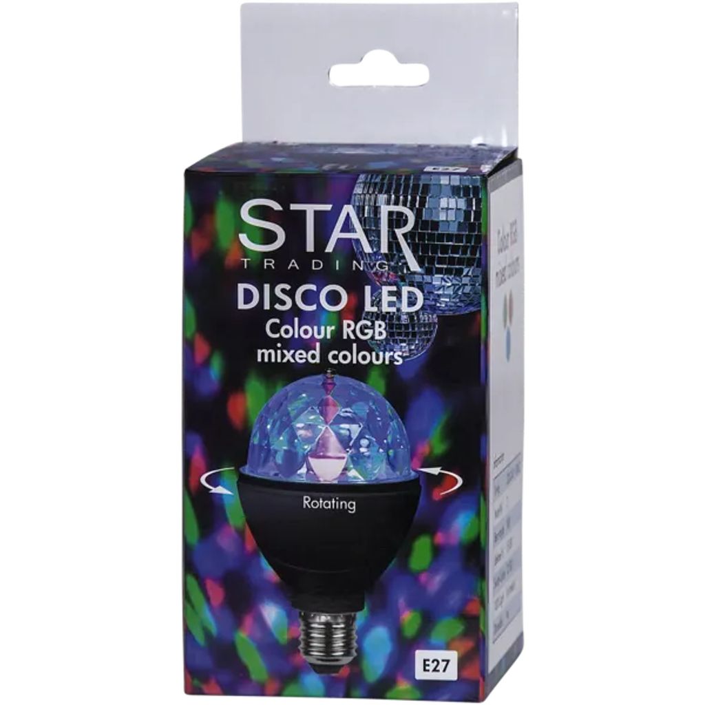 Star Trading LED-Lampe E27 Disco – Schwarz