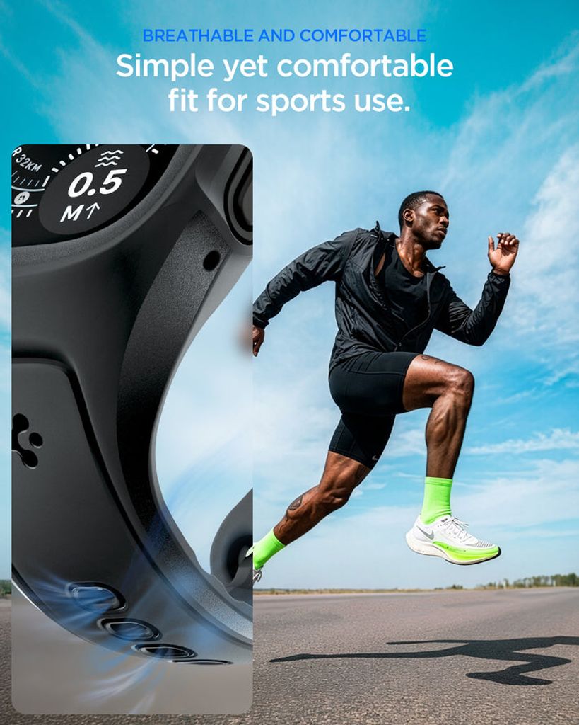 Spigen 3in1 Kellonranneke + Kuori + Näytönsuoja Apple Watch Ultra 4/3/2/1 (49mm) - Musta