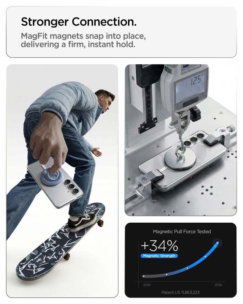 Spigen Samsung Galaxy S26 Ultra Skal Ultra Hybrid MagFit - Transparent/Vit