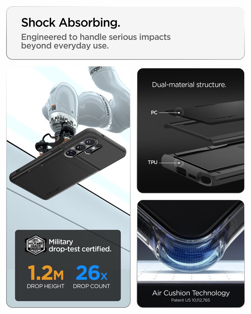 Spigen Galaxy S26 Ultra Slim Armor Skal – Svart