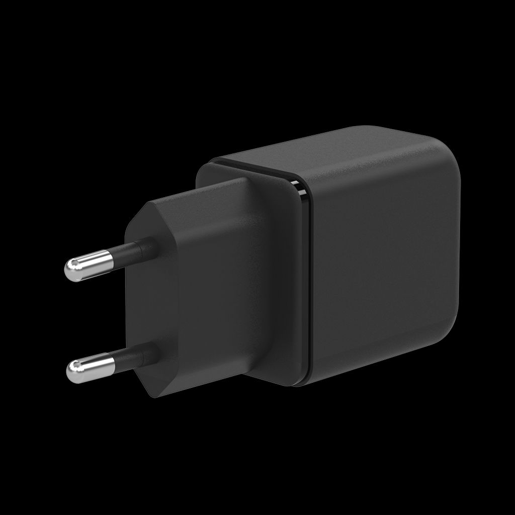 SiGN Hurtigoplader USB-C/USB-A QC 3.0, 20W, 3A - Sort