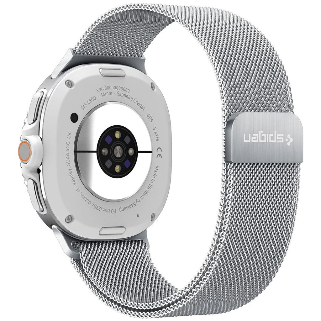 Spigen Metal Fit Link Klokkereim til Galaxy Watch 9/8/8 Classic - Sølv