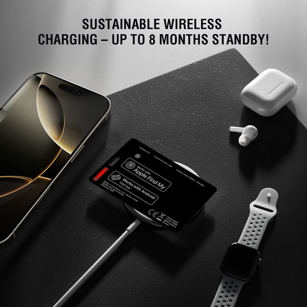 4Smarts SkyTag Card Duos ReCharge Bluetooth-paikannin – musta