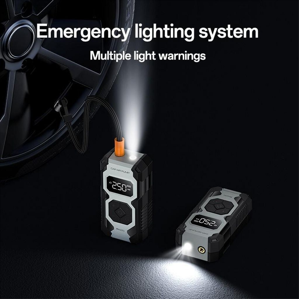 Yesido VC12 multifunktionel trådløs luftpumpe 7800mAh til bil/cykel