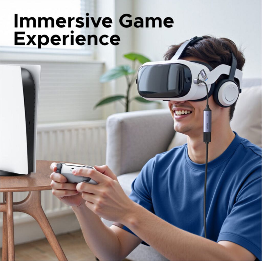 UGREEN HD HDMI till USB-A/USB-C videoinspelningskort / adapter – grå