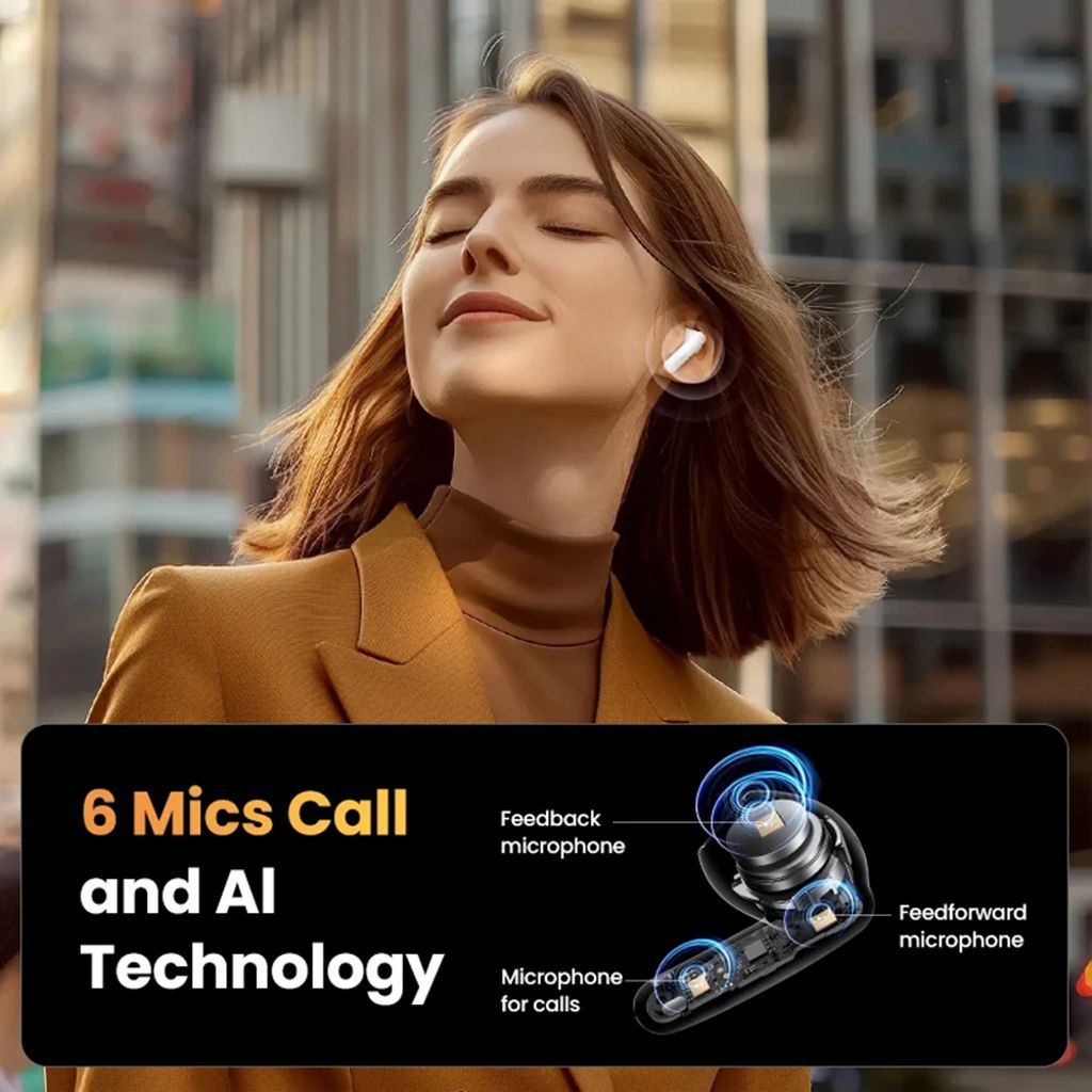 UGREEN HiTune H6 Pro trådløse ANC-hodetelefoner – hvite