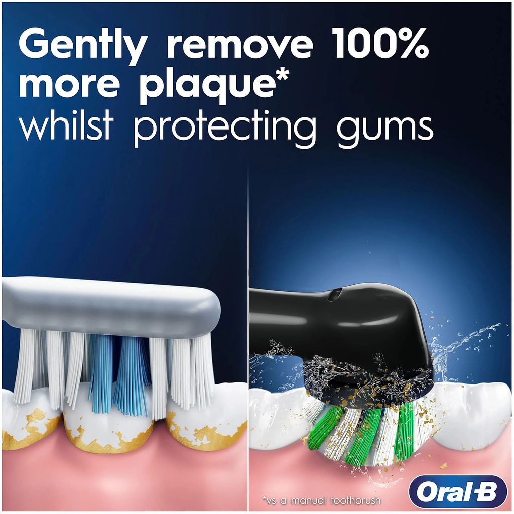 Oral-B Pro Series 1 Cross Action sähköhammasharja matkakotelolla - musta