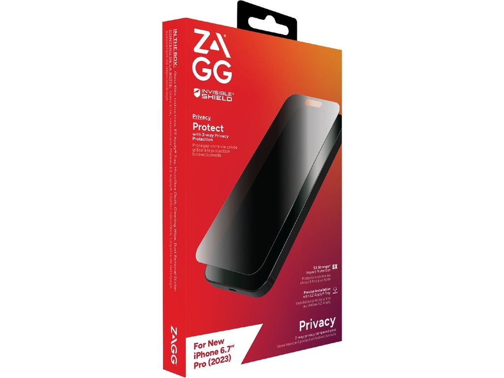 Zagg Invisible Shield PrivacyGlas Skärmskydd till iPhone 15 Pro Max
