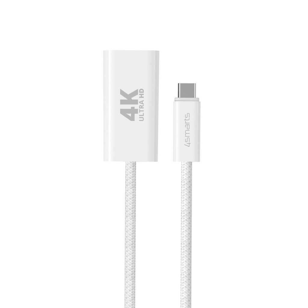 4Smarts Adapter USB-C til HDMI Hun, 15cm - Hvid