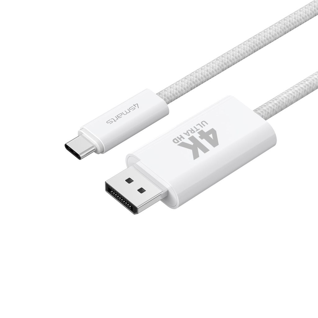 4Smarts USB-C til DisplayPort-kabel - hvid, 2m