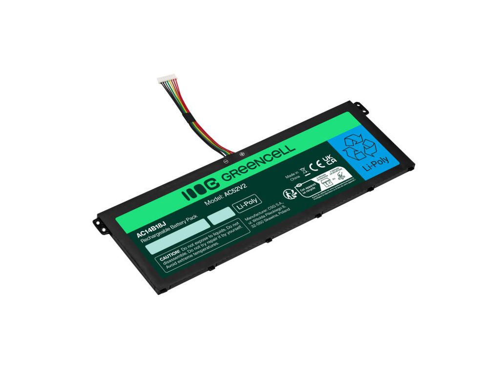 Green Cell Laptop batteri Acer Aspire 11.4V 3600 mAh